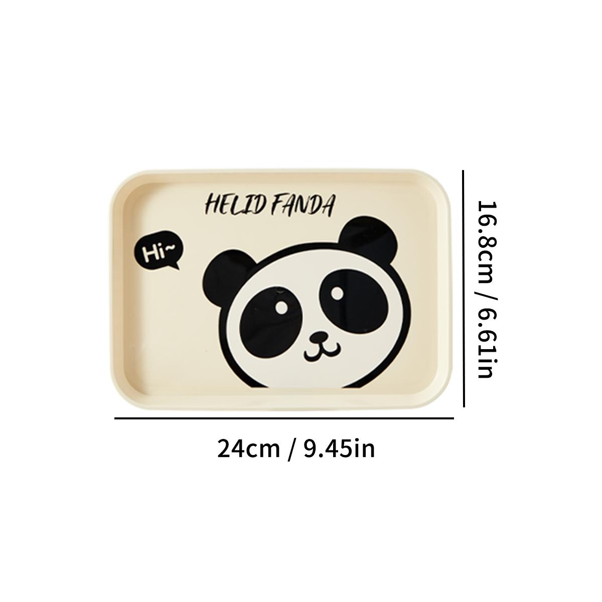 

WORTHBUY Cartoon Breakfast Tray Rectangular Serving Tray Reusable Fruit Dessert Tray Multifunctional Kitchen Serving Platter