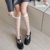 Crystal Silk Socks Stockings Women Summer Ultra-thin Transparent Nylon Long Socks Heart Print Lolita Kawaii Socks Women Stocking