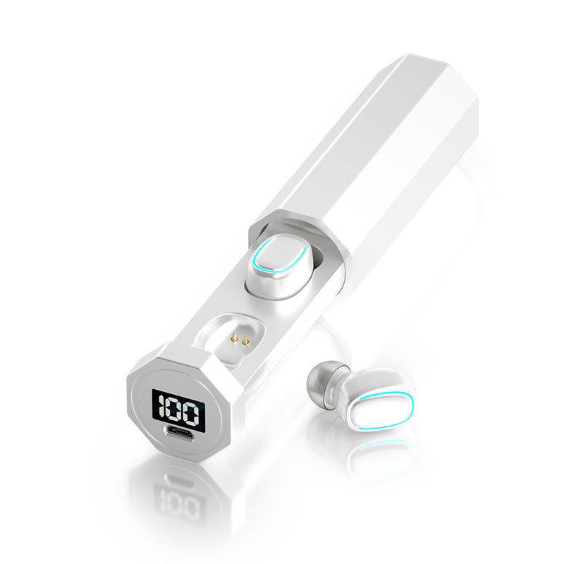

Wireless Bluetooth In-ear Headset with LED Display & Long Battery Life білий