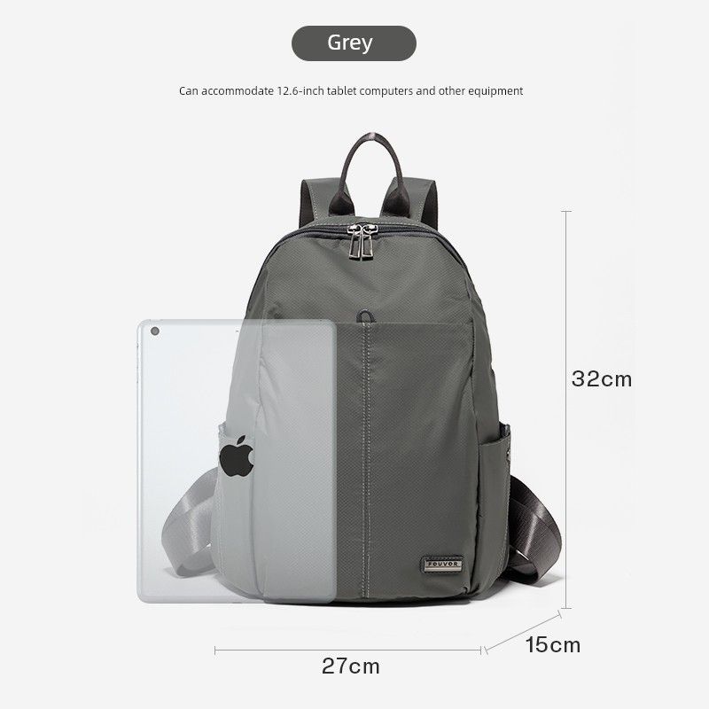 

Fashion Backpack Women 2025 New Arrival Oxford Cloth Backpack Portable Outdoor Sports Backpack Large Capacity Schoolbag Men Gray (small)