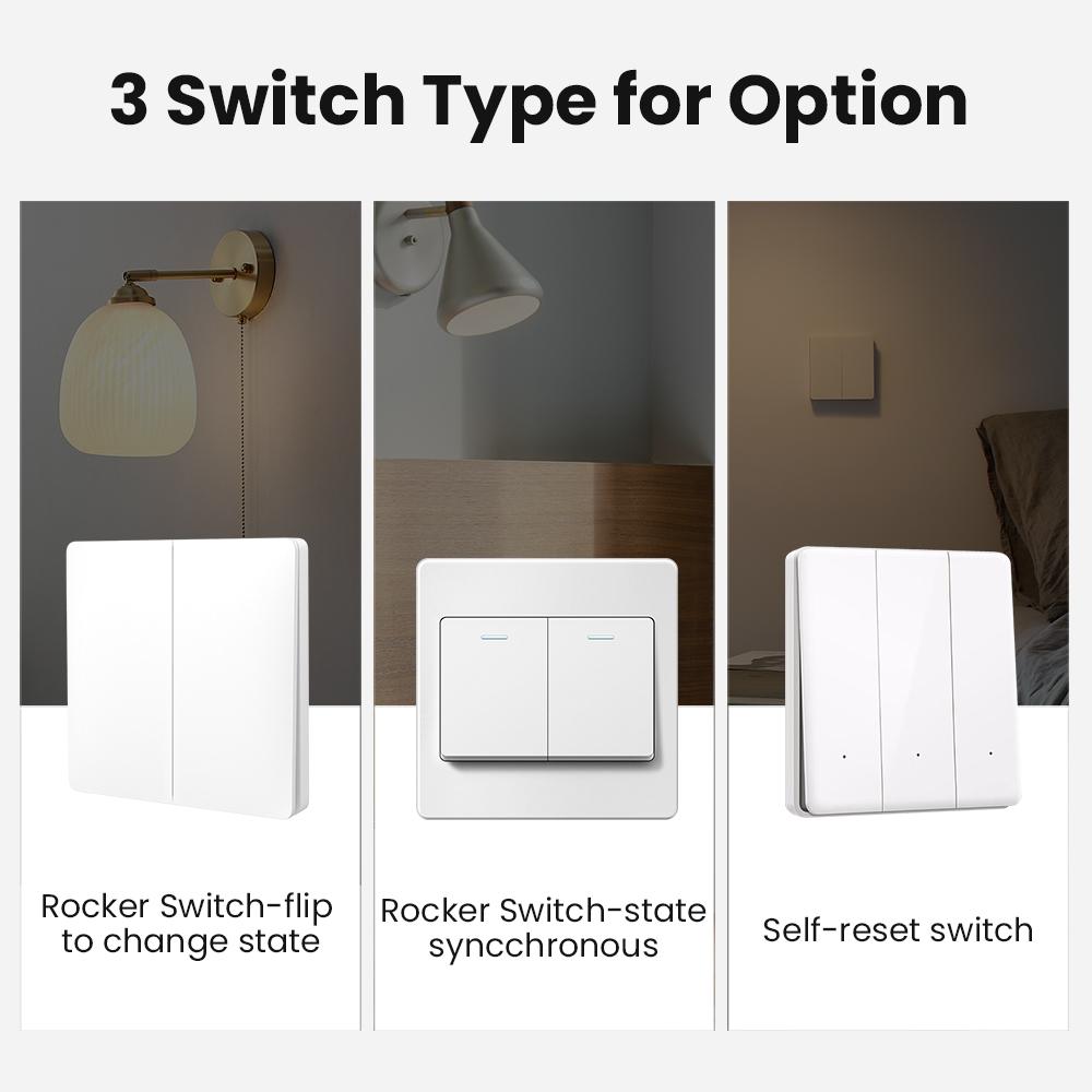 ZWSM16 3 Gang Zigbee 2-Way Switch Module Tuya Mini Remote Control Smart Circuit Breaker