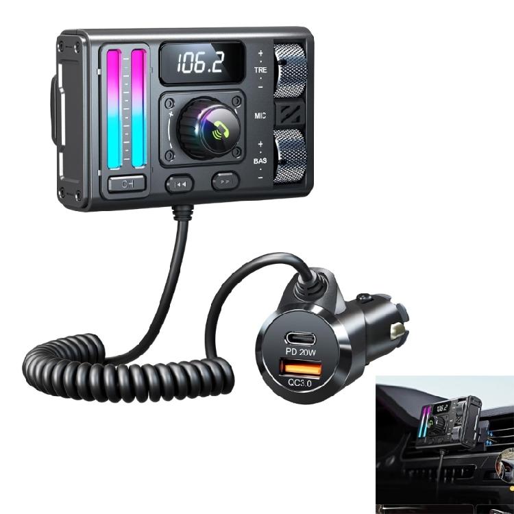 Bluetooth-compatible FM Transmitter Handsfree Car Radio Modulator MP3 Player With PD20W USB Quick Charge
