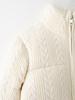 2024 Winter White Knitted Windproof Stand-up Collar Cotton Jacket