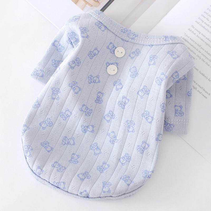 Dog Shirt Bear Print Autumn Sweater Fashion Cute Soft Warm Pet Clothes for Small Dogs Cats Puppies Knit Top