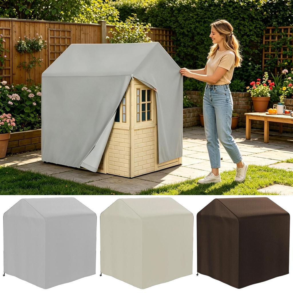 Playhouse Cover Waterproof 210d Oxford Sunshade With Drawstring Closure Outdoor Playhouse Cover For Patio Sports Parties Picnics
