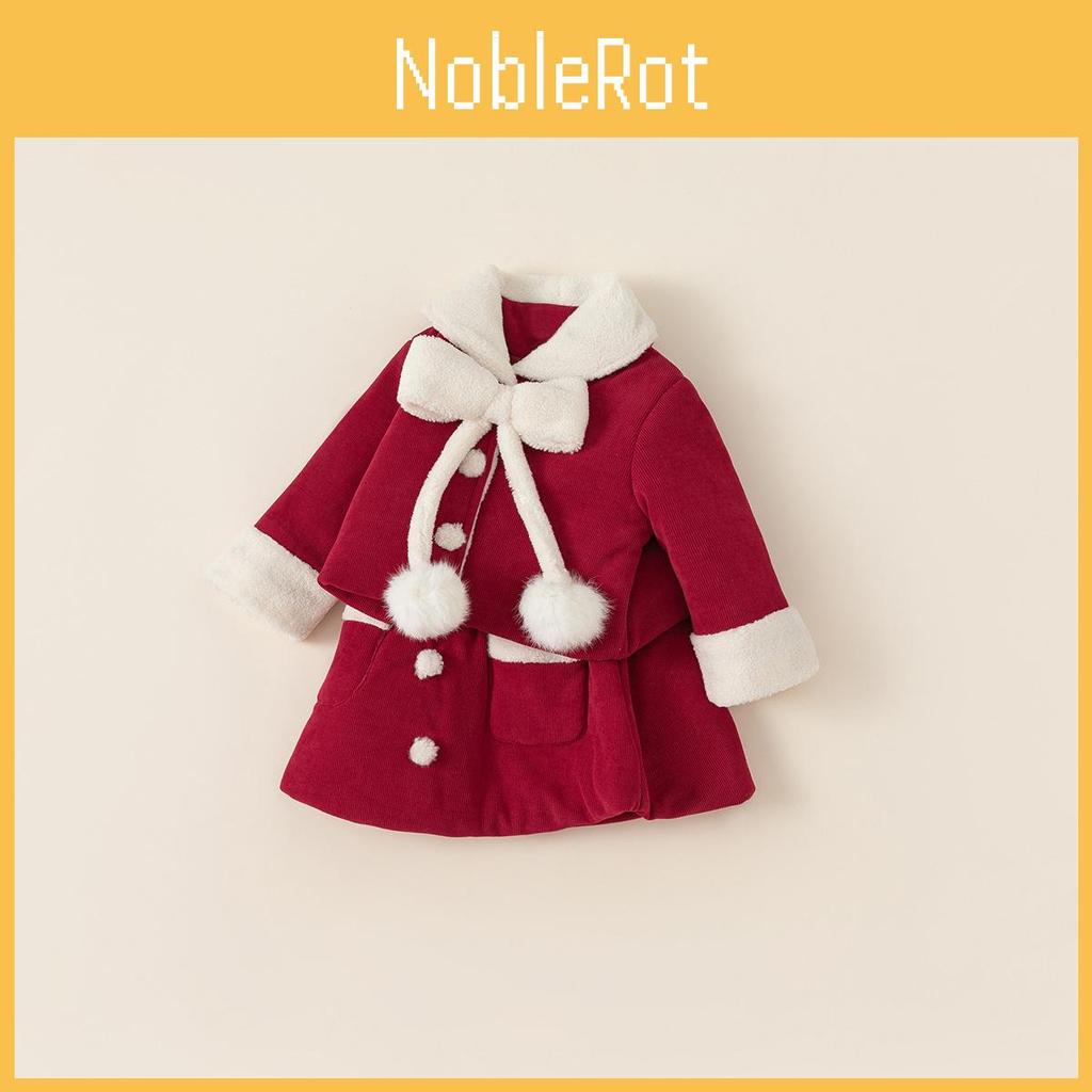 Cute Childrens Girl Dress Suit With Insulated Polyester Material And Button Closure For Winter Wear