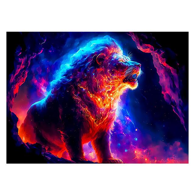 

Abstract Fantasy Powerful Lion Tiger Cool Print Poster Canvas Painting Hd Modern Wall Art Picture Living Room Bedroom Home Decor 21x30cm No Framed