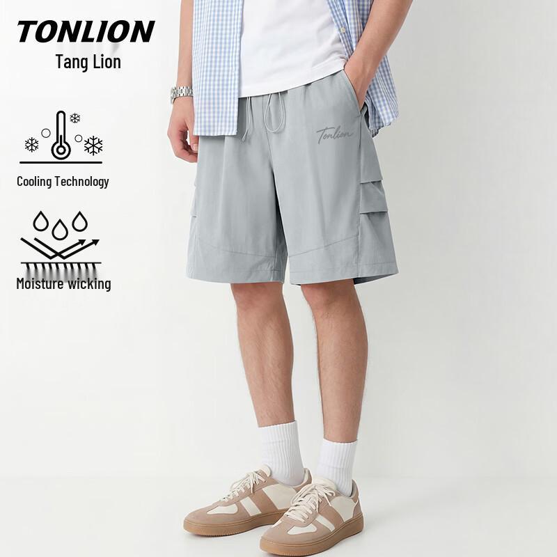 TonLion Men's Summer Breathable Loose-Fit Casual Shorts