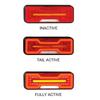 2Pcs 12V 24V LED Combination Rear Tail Light Turn Signal Brake Reverse Flowing Lamp Waterproof Trailer Truck Tractor Caravan