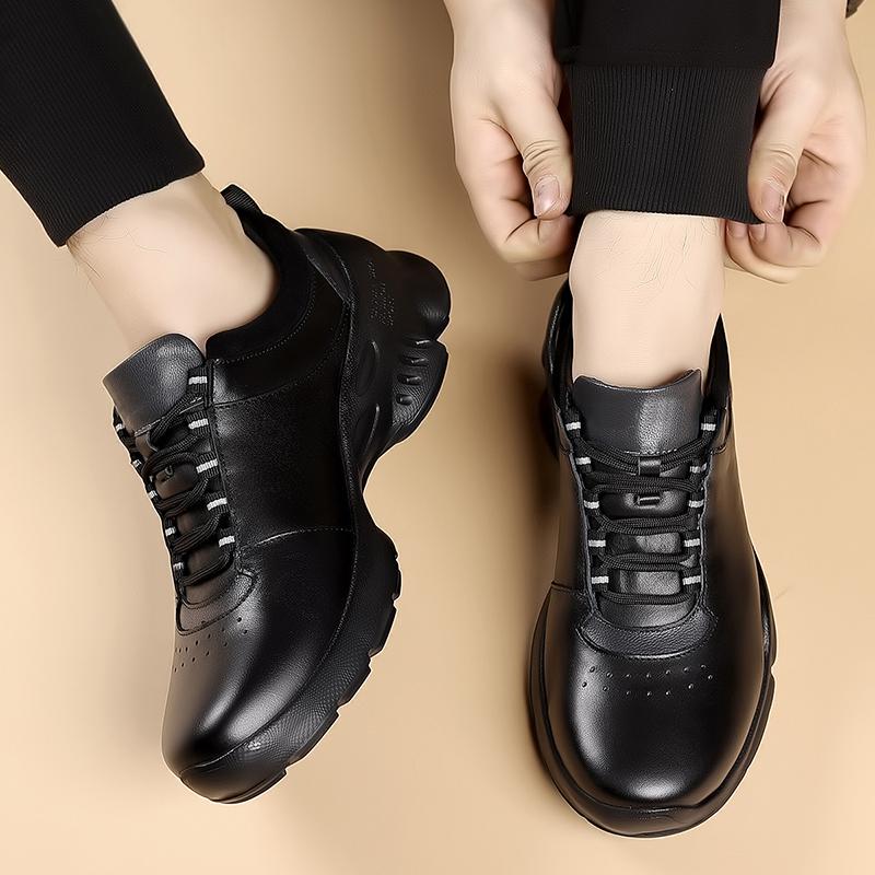 Mode Neuankömmling Herren Sneaker Echtes Leder Herren Skateschuhe Schnürschuhe Bequeme Laufschuhe Outdoor Allround Freizeitschuhe