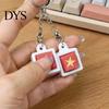 Tactile Mechanical Switch Clicker Five-Star Red Flag Keyboard Fidget Toy, 3D Printed Decompression Button Fun Desk Toy for Stress Reduction Keychain,