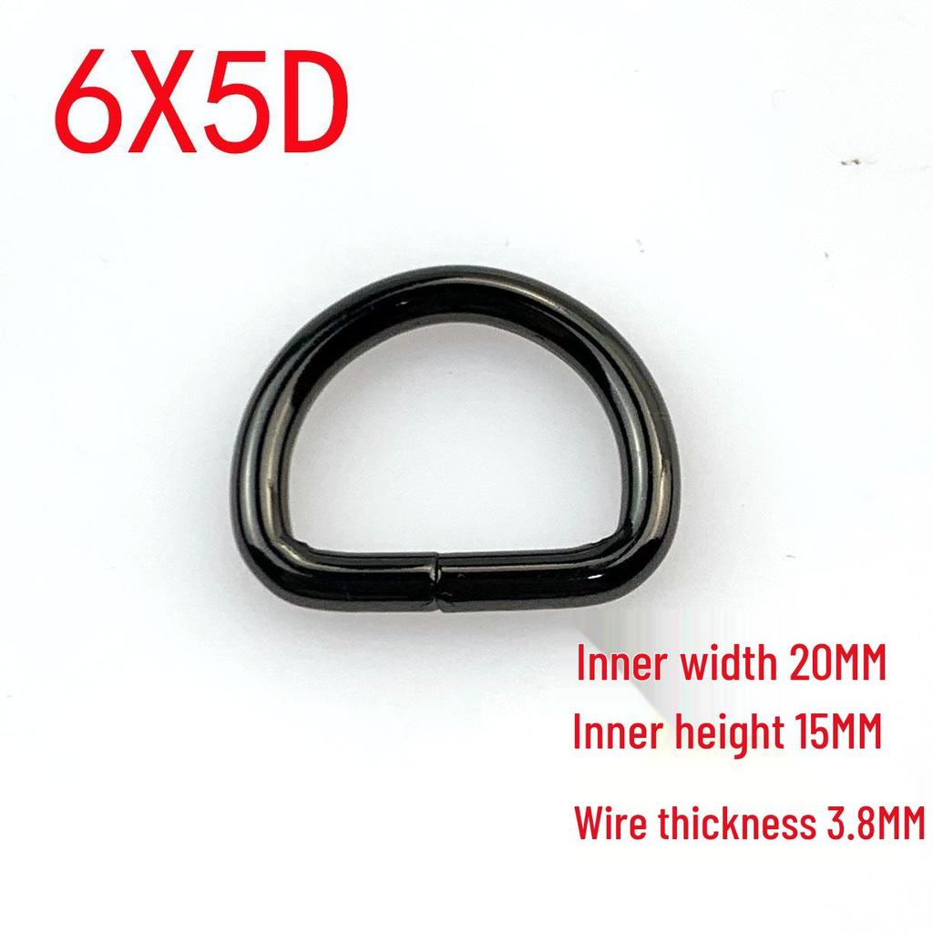 3.8mm Thick D-Ring Buckle Hardware for Bag Straps and Side Hooks
