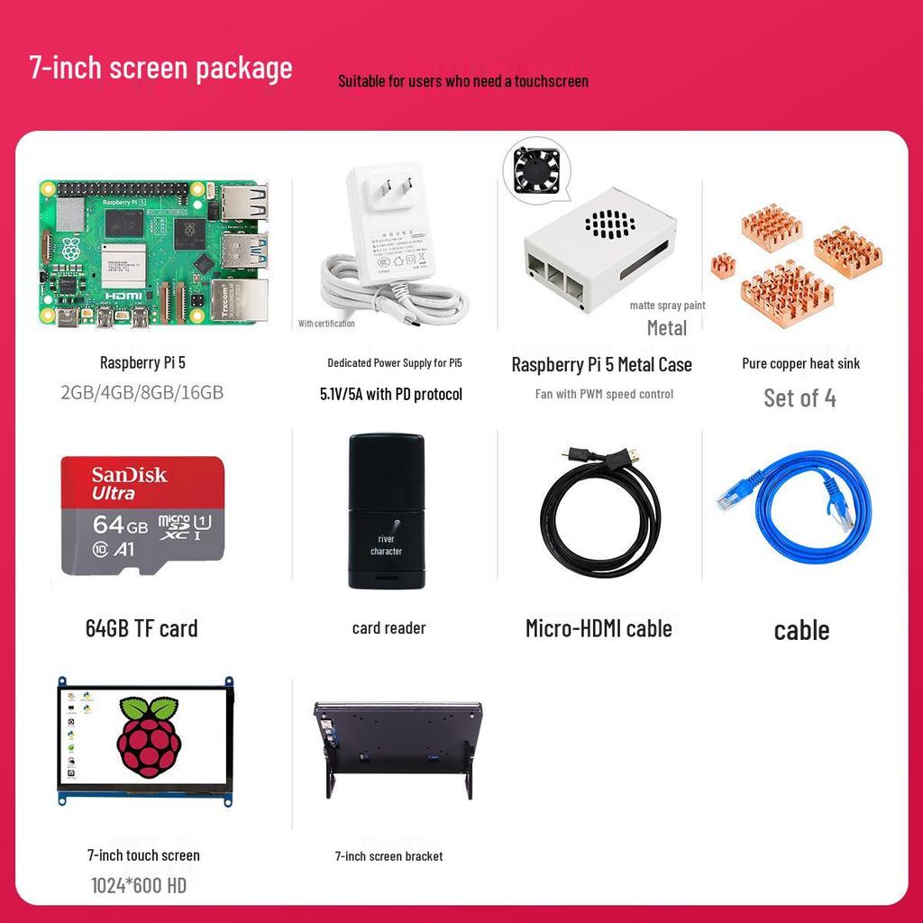 Płyta rozwojowa Raspberry Pi 5. generacji - Zestaw AI 4B z OpenClaw do programowania w Pythonie