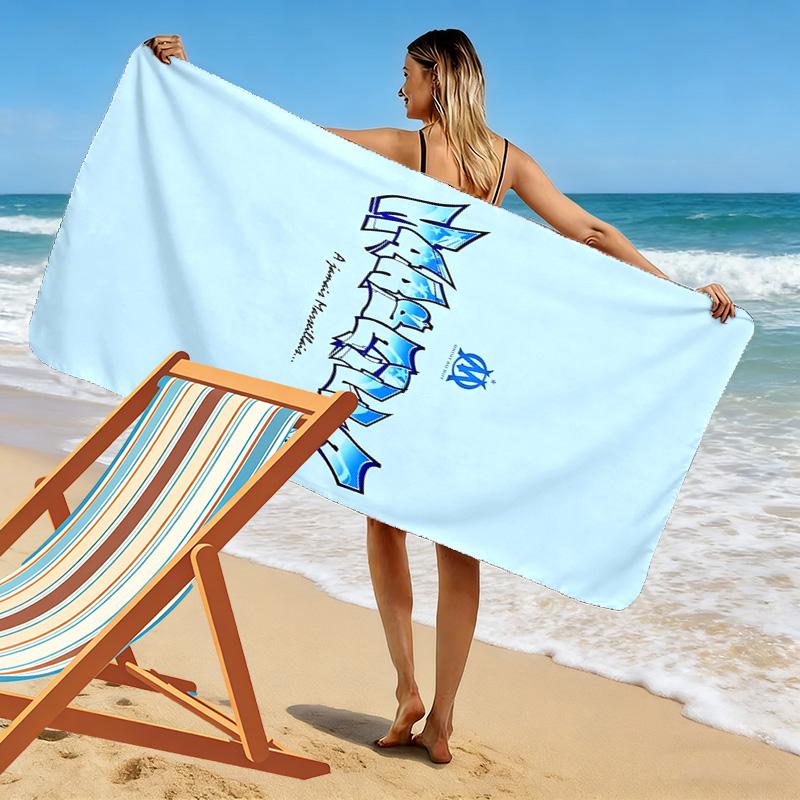 Asciugamano da Spiaggia Stampa Olympique de Marseille, Asciugamano Grande Morbido Asciugatura Rapida per Spiaggia Campeggio Nuoto