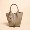 Leder-Togo-Tasche aus hochwertigem Rindsleder, neuwertiger Gemüsekorb, Damen-Beuteltasche, elegante Damen-Pendlertasche