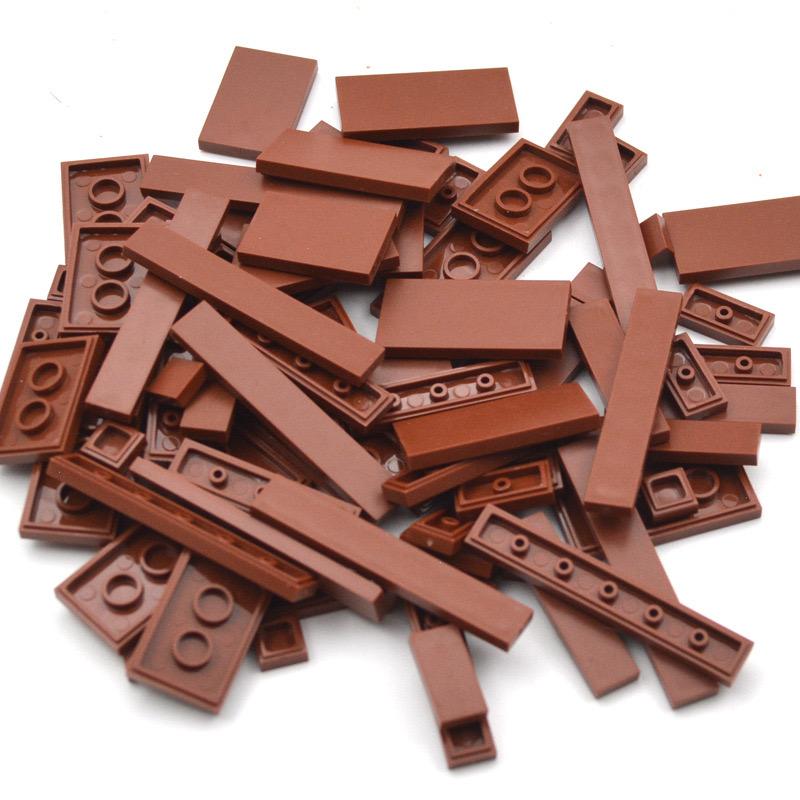 150PCS  DIY Model Smooth Thin Building Blocks MOC Multicolour Toy Parts Bulk Figures Flat Tile Bricks Educational Children Toys
