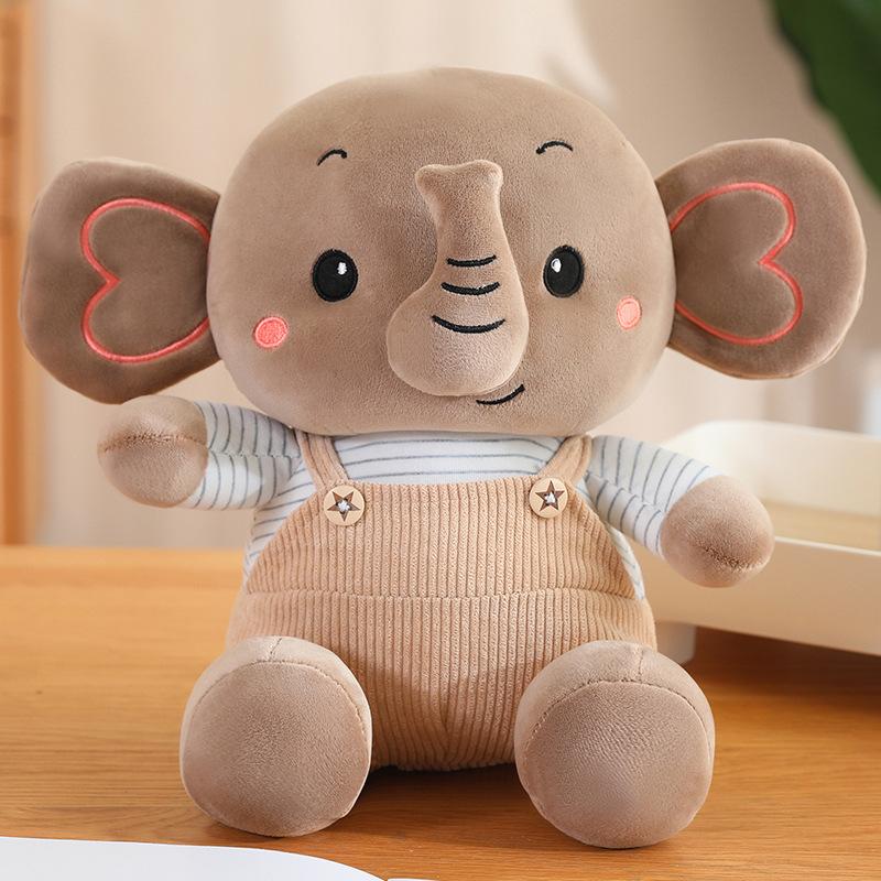 Cute Baby Elephant Doll Strap Like Plush Toy Doll Elephant Throw Pillow Rag Doll Children's Gift