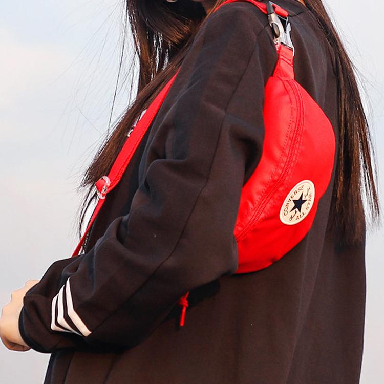 Converse Casual Sports Zipper Shoulder Crossbody Waist Bag Unisex Bags Bright-Red 10019907-A06