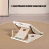 Regulable Wood Balance Board with 4 Level Folding Wood Incline Board for Leg Muscle Strengthening