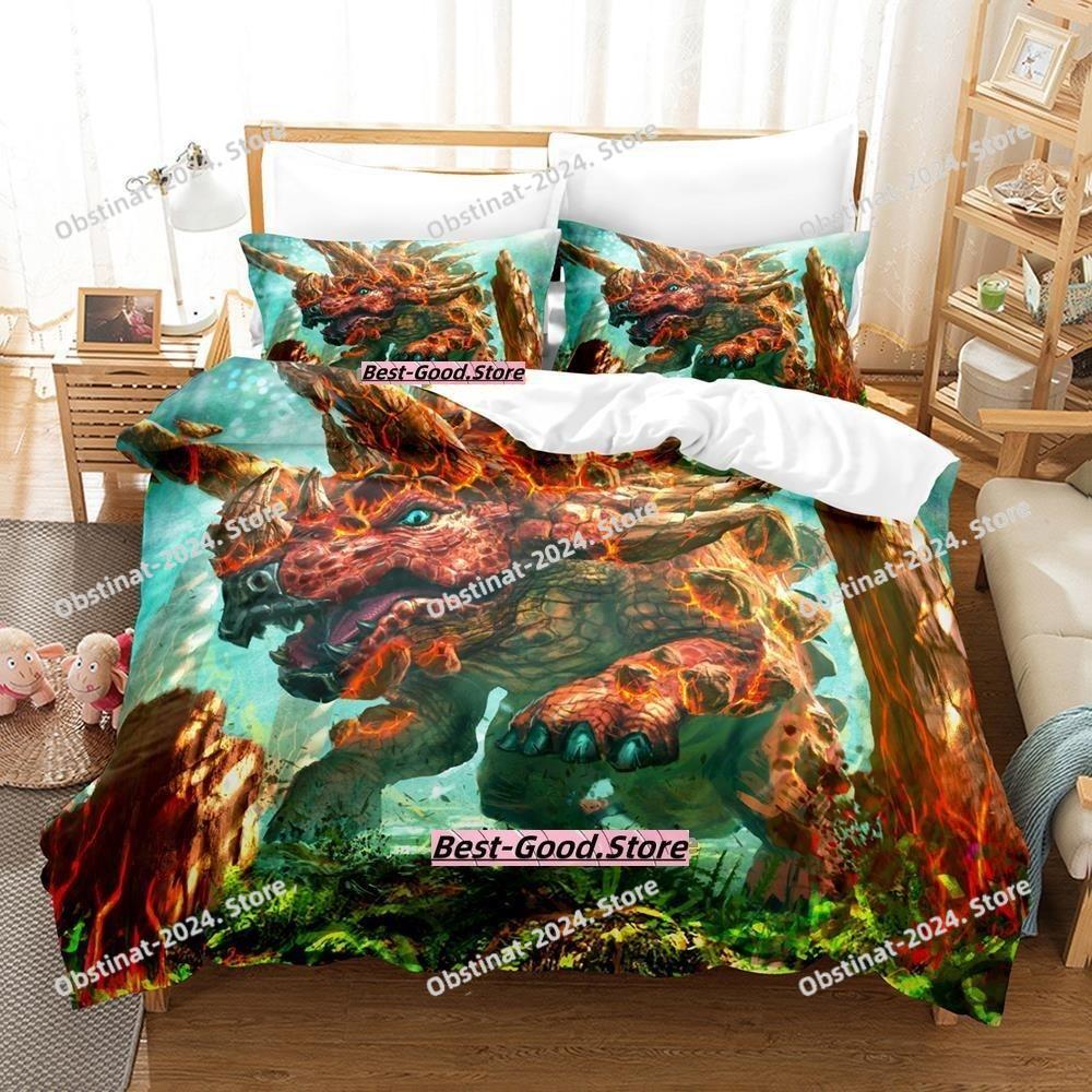 2023 Game Hearthstone Heroes Of Warcraft Bedding Set Cartoon Anime three-piece Set Teenager Bedroom Duvetcover Sets