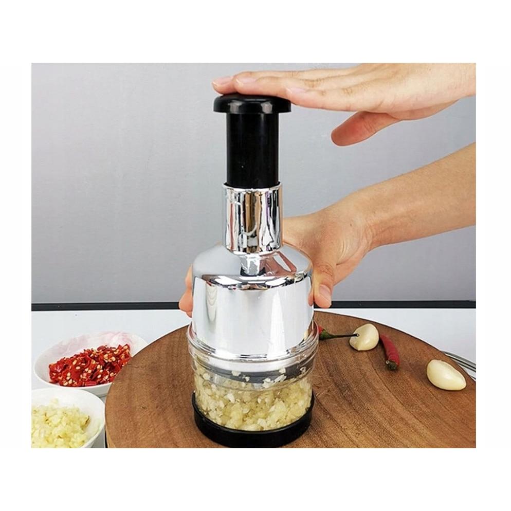 Verk Group 6-Blade Stainless Steel Manual Food Chopper 200ml Vegetable Fruit Dicer Modern Design
