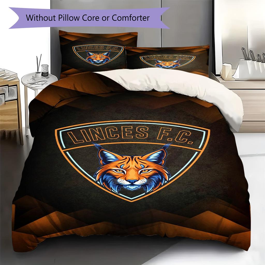 Linces FC Pattern Bedding Set Quilt Cover Pillowcase Home Decor Gift (1 * duvet cover + 2 * pillowcase, without core)