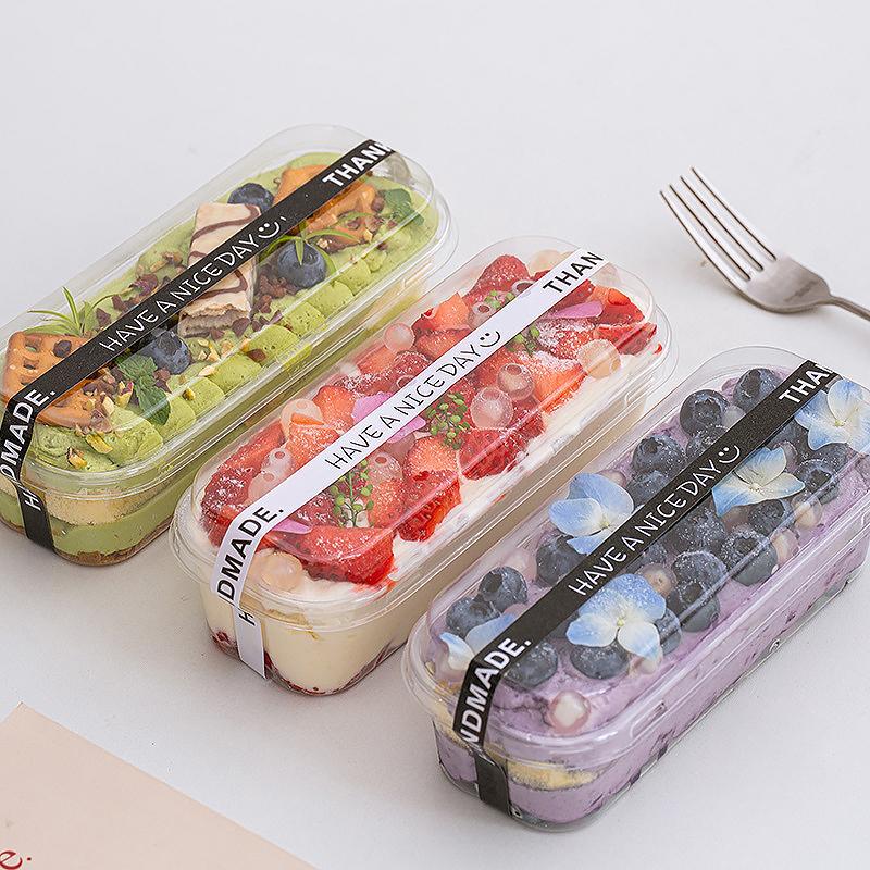 25/50/100Pcs 300ml Mini Bread-Shaped Dessert Cups, Disposable Plastic Cake Containers For Desserts, Pastries & Parties