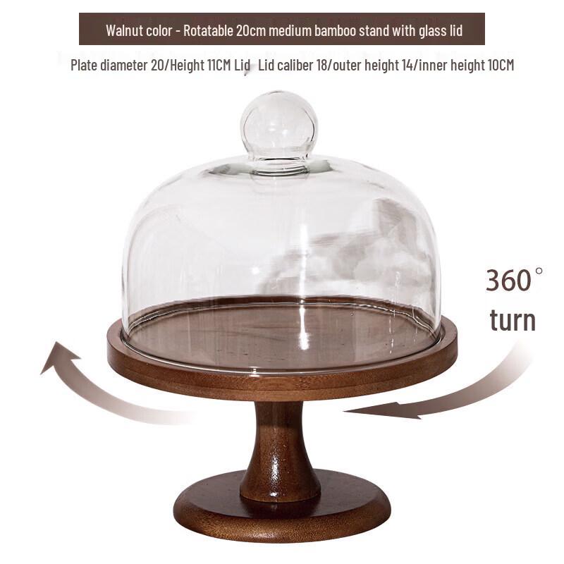 Jingzhouyuan New Chinese Style Bamboo Cake Stand & Display Tray
