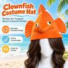 Fischförmiger Fischkostümhut Orange und Weiß Neuheitshut Mode Clownfischhut Bühnenauftritte