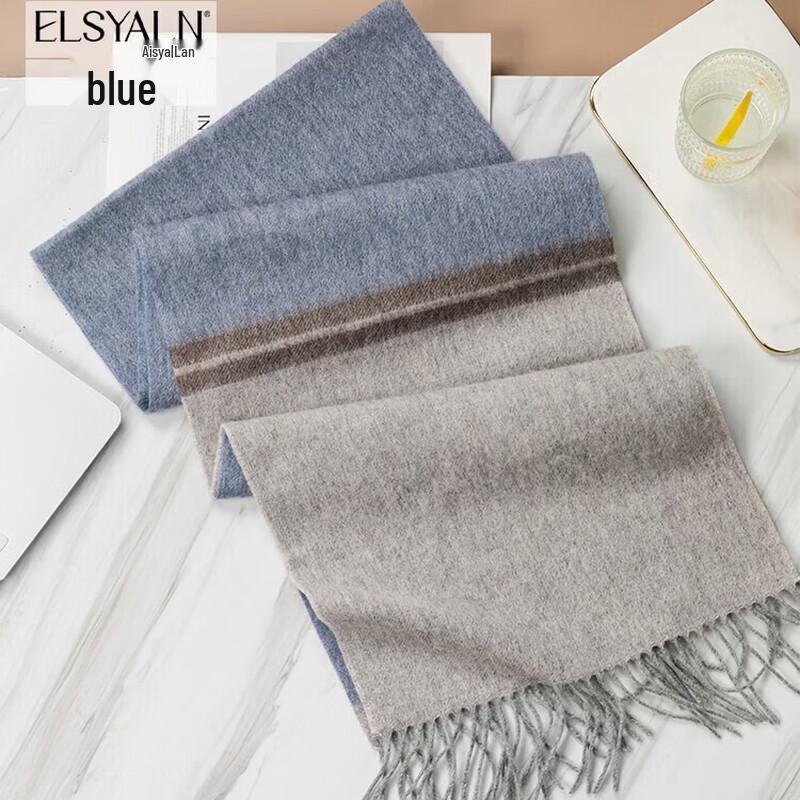 Aisi Yalan Women s Striped Wool Tassel Scarf