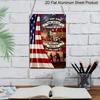 2D Flat Veteran Memorial Metal Sign, "All Gave Some Some Gave All" Quote, 8×12 Inch Aluminum Wall Art, Patriotic Veteran Tribute Design, Durable
