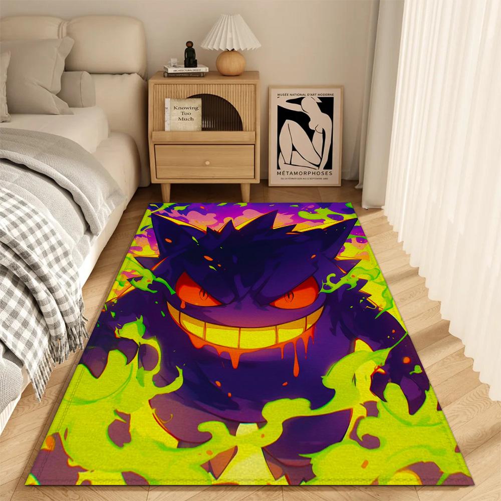 

Модный коврик для прихожей, гостиной, с изображением покемонов, декоративный коврик с Генгаром, моющийся нескользящий коврик для кухни, напольный коврик, придверный коврик. 40x60cm