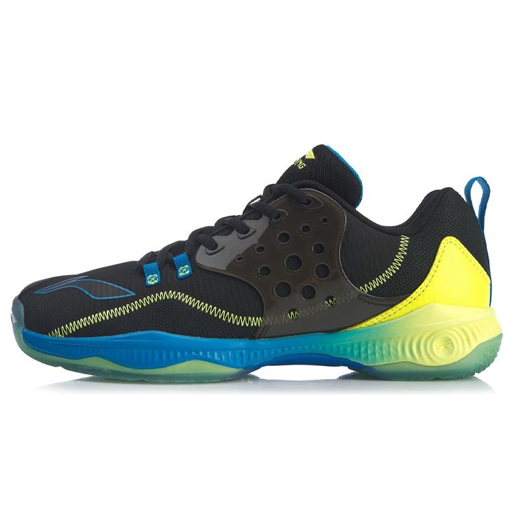 

New LINING Battle Halberd Badminton Shoes Unisex Low Top Black Green AYTQ021-1 41.5