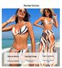 2024 European & American Style Women's Nylon Three-Piece Swimsuit Bikini Set