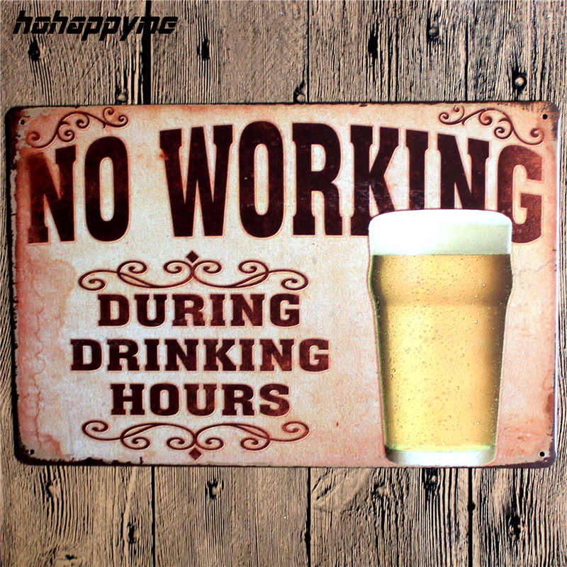 Vintage Tin Beer Signs Antique Decorative Metal Plaques Beer Carteles Vintage Metal Plaque Metal Vintage Pub 20*30cm