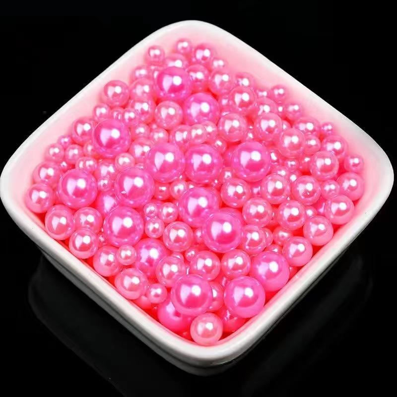 2Mm-30Mm Non-Porous Abs Imitation Pearl Water Grinding Plastic Round Bubble Beads, Shoes, Bags, Clothing Headgear, Bead Filling Accessories
