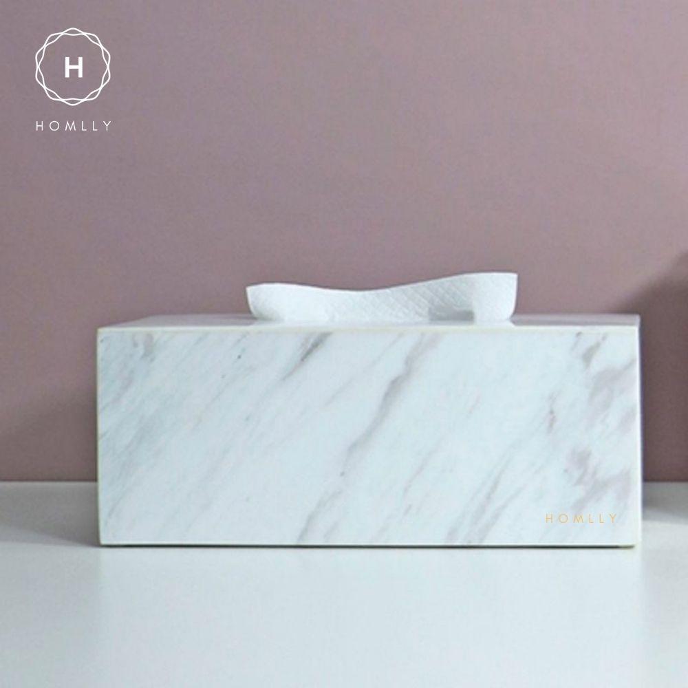 Homlly Marbi 100% Real Marble Tissue Box Holder