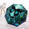 1 PC Automatic Folding Umbrella - 3D Butterfly Pattern, Portable & Foldable Design with 8 Ribs, Christmas Birthday Gifts