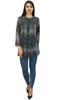 Phagun Women's Causal Black Digital Printed Full Sleeve Loose Tunic Top