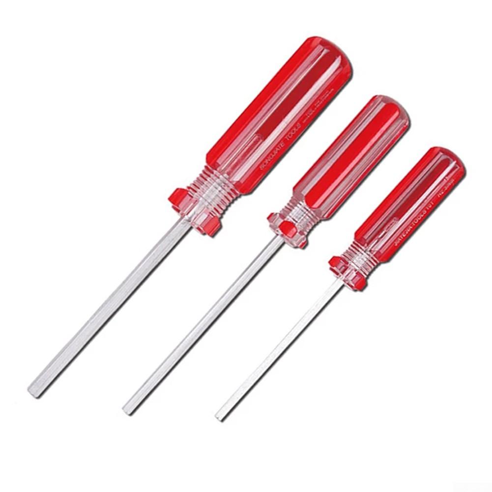 Models Hexagon Screwdriver Silver+Red Single Flat Head Hex Toys