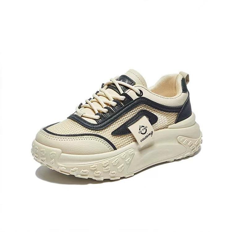 White platform mesh breathable dad shoes women's 2025 summer versatile explosion fashion women's casual sports shoes tide