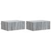 Wandmontiertes Nachttisch 2 Stk. Sonoma Grau 49 x 34,5 x 20 cm