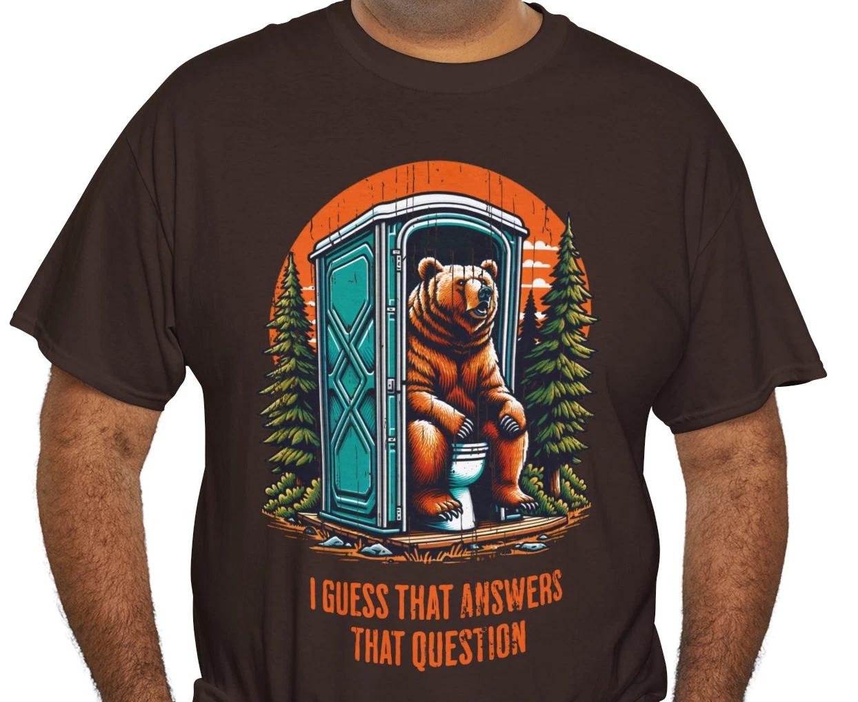 

Does A Bear Poop In The Woods Distressed Print T shirt 2XL