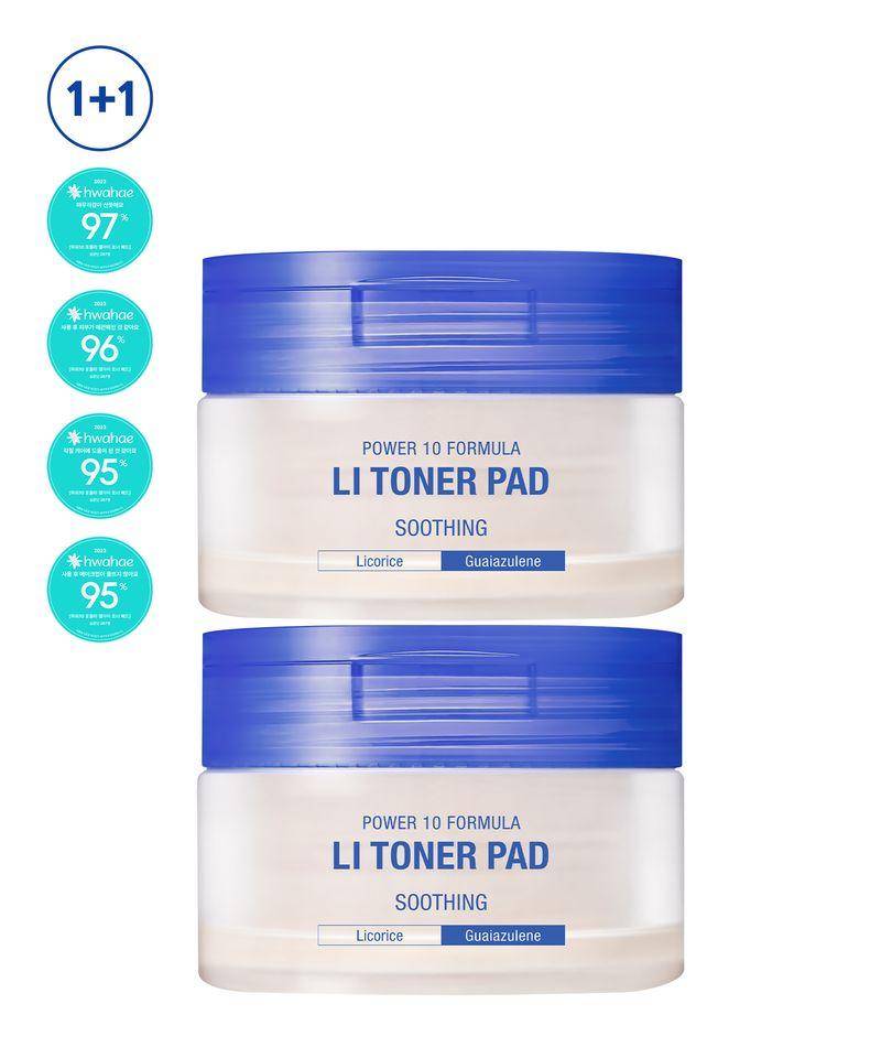 [Free 30ml Gel Cream][2 Pack] Power 10 Formula LI Toner Pads 60 Sheets X 2