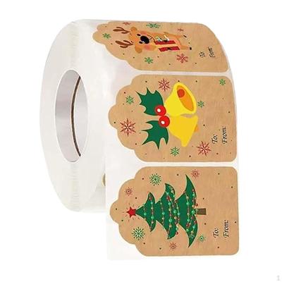 500 Stück Weihnachtsaufkleber Papier Name Weihnachten für Feiertag