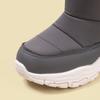 New Winter Model Children's Boots with Back Velcro and Fleece Lining for Warmth, Casual Sports Snow Boots for Older Children
