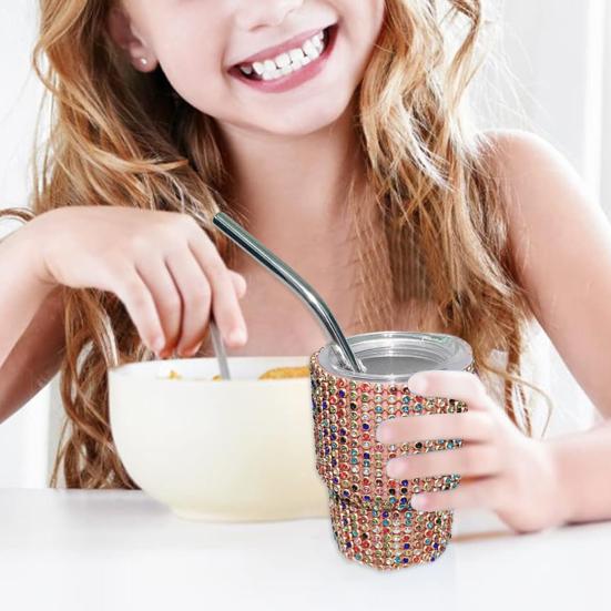 Mini Shot Tumbler with Straw Food Grade Leakproof Heat-Resistant Sparkling Insulated Water Cup Coffee Mug
