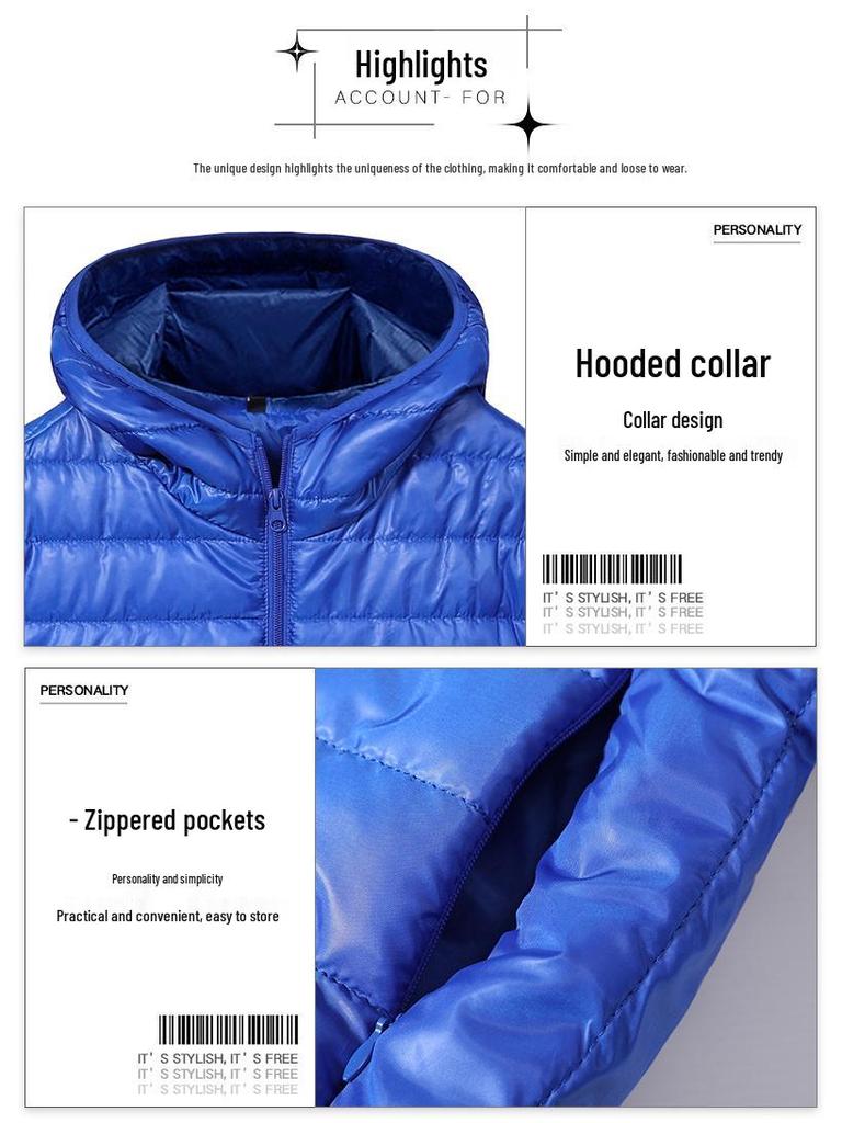 2025 Men's Autumn/Winter Lightweight Padded Down Cotton Jacket