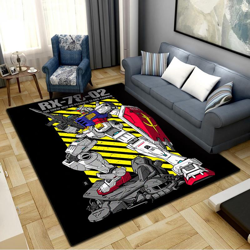GUNDAM MOBILE SUIT Carpet Rug for Living Room Bedroom Home Sofa Decoration, Kids play Non-slip Floor Mat