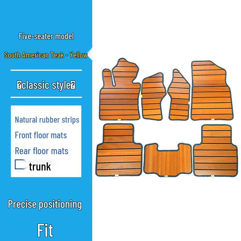 Solid Wood Floor Mat for BMW 3, 5, 7 Series, 320li, 525li, 530, X2, X3, X5